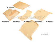 Коврики 3D модельные ворсовые в салон, бежевые