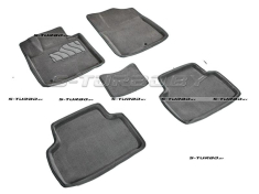 Коврики 3D модельные ворсовые в салон, серые (5 мест)