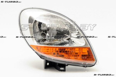 Передняя фара (правая) хром, с желтым поворотом