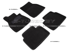 Коврики 3D модельные ворсовые в салон, черные