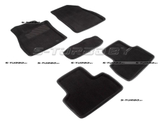 Коврики 3D модельные ворсовые в салон, черные