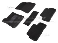 Коврики 3D модельные ворсовые в салон, черные