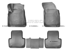 Коврики модельные полиуретановые в салон (высокий борт), 5 мест