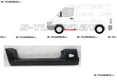 Порог (левый) под переднюю дверь, подвышенный, заводской штамп