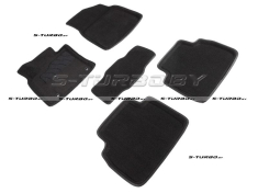 Коврики 3D модельные ворсовые в салон, черные