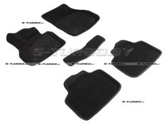 Коврики 3D модельные ворсовые в салон, черные