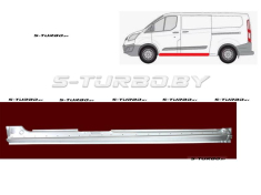 Порог (левый) под переднюю + сдвижную дверь, 4 дв, короткая / длинная база, заводской штамп