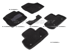 Коврики 3D модельные ворсовые в салон, черные