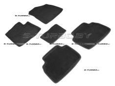 Коврики 3D модельные ворсовые в салон, черные