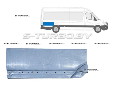 Крыло заднее (правое) над колесом, задняя часть, длинная база, до первой складки, заводской штамп