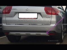 Накладка заднего бампера под 1 выхлоп