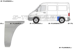 Крыло заднее (левое) передняя часть (до колеса) короткая база, заводской штамп