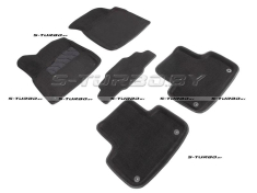 Коврики 3D модельные ворсовые в салон, черные