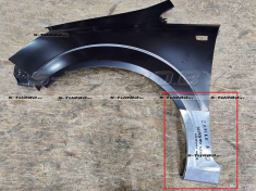 Крыло переднее (левое) нижняя часть, оцинкованная сталь, ремкомплект