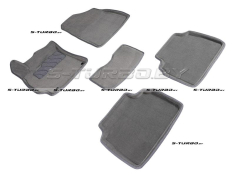 Коврики 3D модельные ворсовые в салон, серые