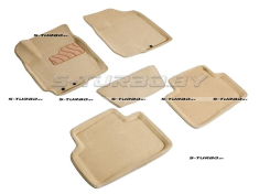 Коврики 3D модельные ворсовые в салон, бежевые