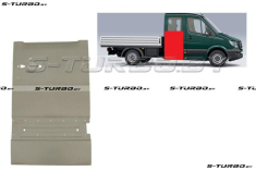 Дверь боковая задняя (правая) наружная часть, до стекла, дубль кабина, заводской штамп