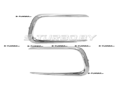 Молдинги переднего бампера (левый+правый) хром