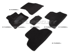 Коврики 3D модельные ворсовые в салон, черные