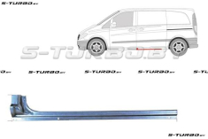 Порог (левый) под боковой сдвижной двери (длина 101 см) заводской штамп