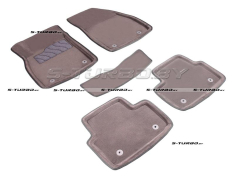 Коврики 3D модельные ворсовые в салон, серые