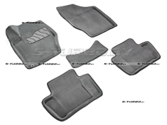 Коврики 3D модельные ворсовые в салон, серые