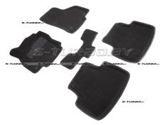 Коврики 3D модельные ворсовые в салон, черные