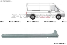 Порог (правый) под боковой сдвижной двери, средняя / длинная / maxi длинная база, длина 143 см, с кусочком уголка, заводской штамп