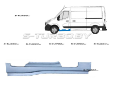 Порог (левый) под переднюю дверь, заводской штамп