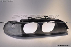 Стекло передней фары (правое) с белым поворотом, без внутренних стекол