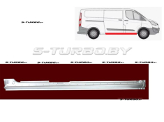Порог (правый) под переднюю + сдвижную дверь, 4 дв, короткая / длинная база, заводской штамп