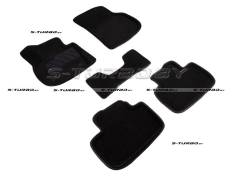 Коврики 3D модельные ворсовые в салон, черные