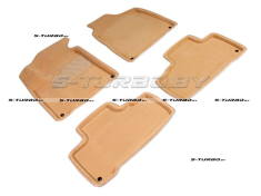 Коврики 3D модельные ворсовые в салон, бежевые