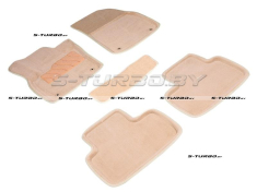 Коврики 3D модельные ворсовые в салон, бежевые