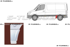 Крыло заднее (левое) передняя часть (до колеса) без отв. под молдинг, короткая база, заводской штамп