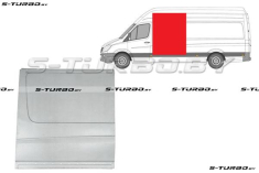 Панель боковая (левая) за водительской дверью (выше молдинга, до крыши) средняя / длинная / maxi длинная база, 155 см, заводской штамп