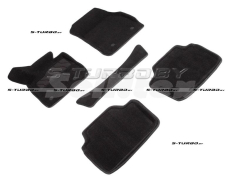 Коврики 3D модельные ворсовые в салон, черные (2wd)