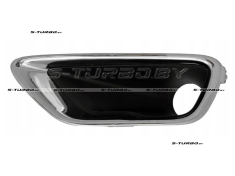 Решетка в бампер (левая) с отв. под противотуманку, с хромом, c 2017