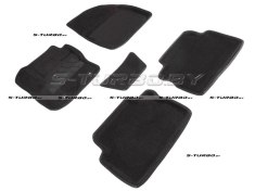 Коврики 3D модельные ворсовые в салон, черные