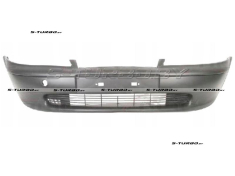 Бампер передний (грунтованный) без отв. под противотуманки, без спойлера, с решеткой