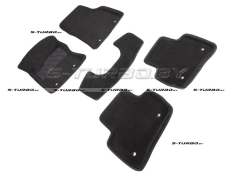 Коврики 3D модельные ворсовые в салон, черные