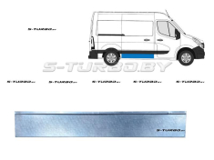 Дверь боковая сдвижная (правая) наружная часть, короткая база, 20 см высота, заводской штамп