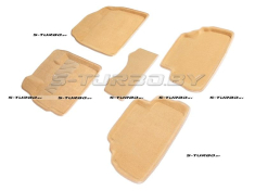 Коврики 3D модельные ворсовые в салон, бежевые
