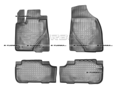 Коврики модельные полиуретановые в салон (высокий борт), 5 мест