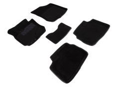 Коврики 3D модельные ворсовые в салон, черные
