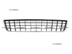 Решетка в бампер (центральная) черная, с хромом