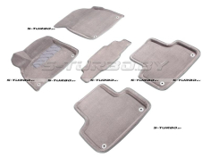 Коврики 3D модельные ворсовые в салон, серые