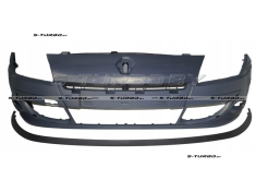 Бампер передний (грунтованный) с отв. под противотуманки, со спойлером