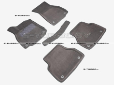 Коврики 3D модельные ворсовые в салон, серые