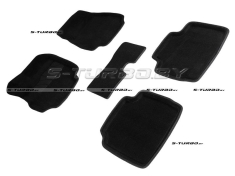 Коврики 3D модельные ворсовые в салон, черные